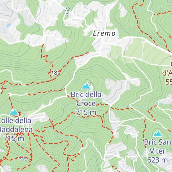 Map of Bric della Croce
