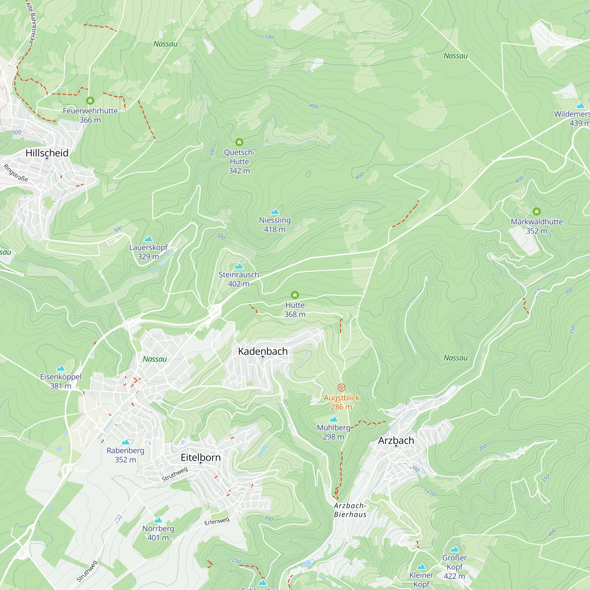 Hütte map