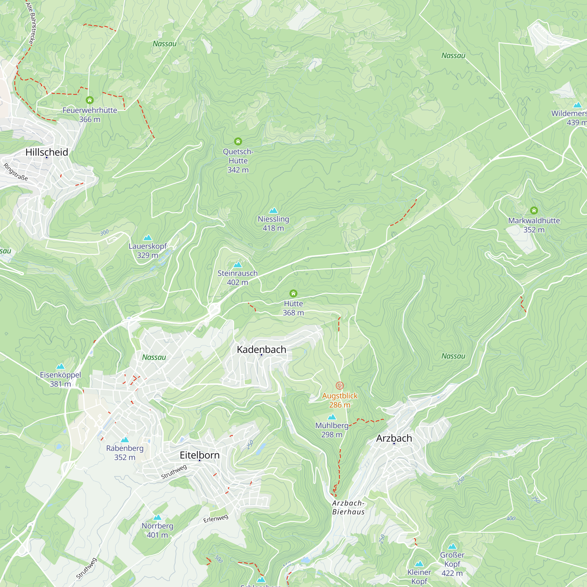 Hütte map