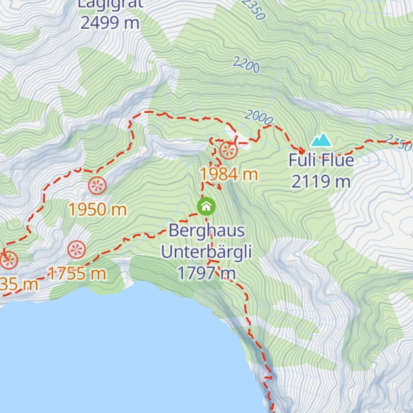 Map of Berghaus Unterbärgli