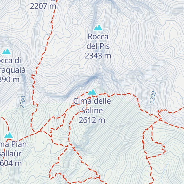 Map of Cima delle Saline