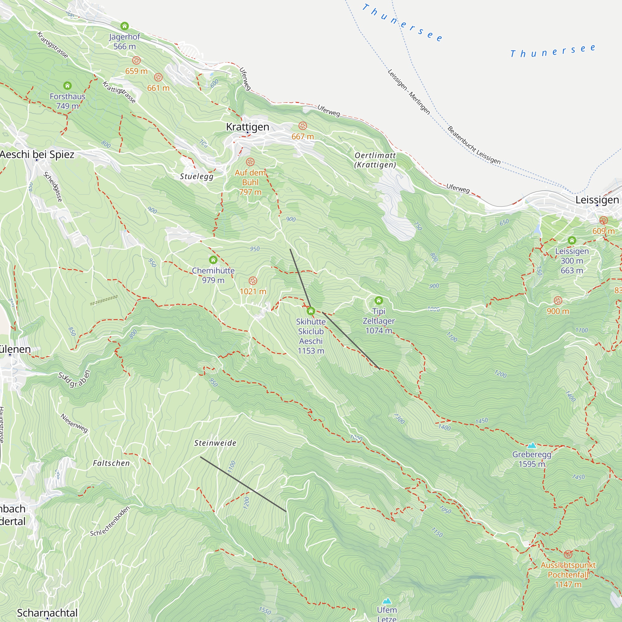 Skihütte Skiclub Aeschi map