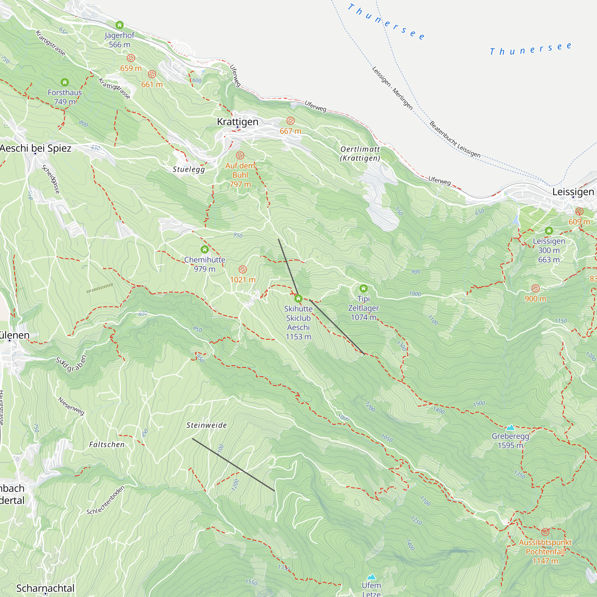 Skihütte Skiclub Aeschi map