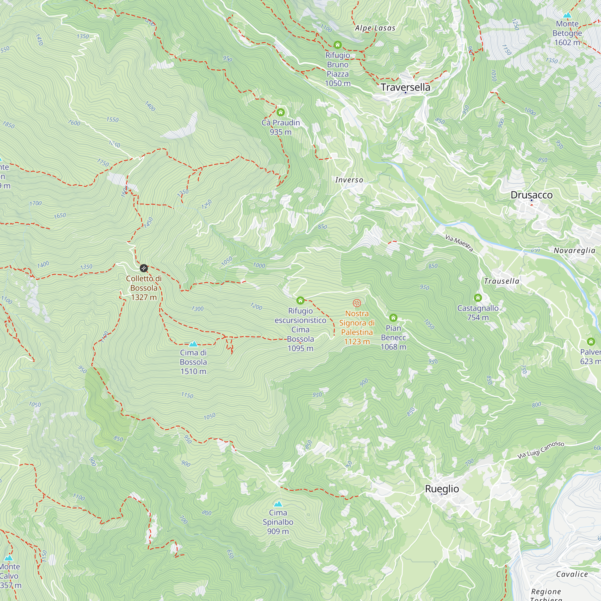 Rifugio escursionistico Cima Bossola map