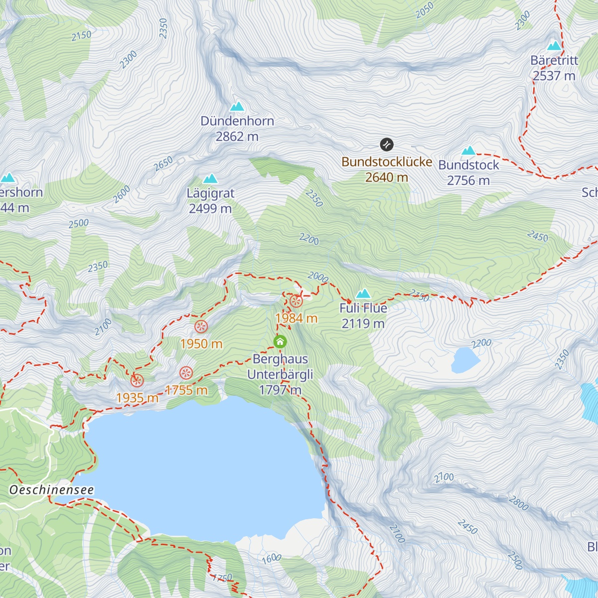 Oberbärgli map