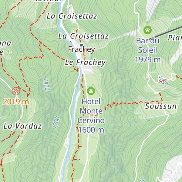 Map of Hotel Monte Cervino