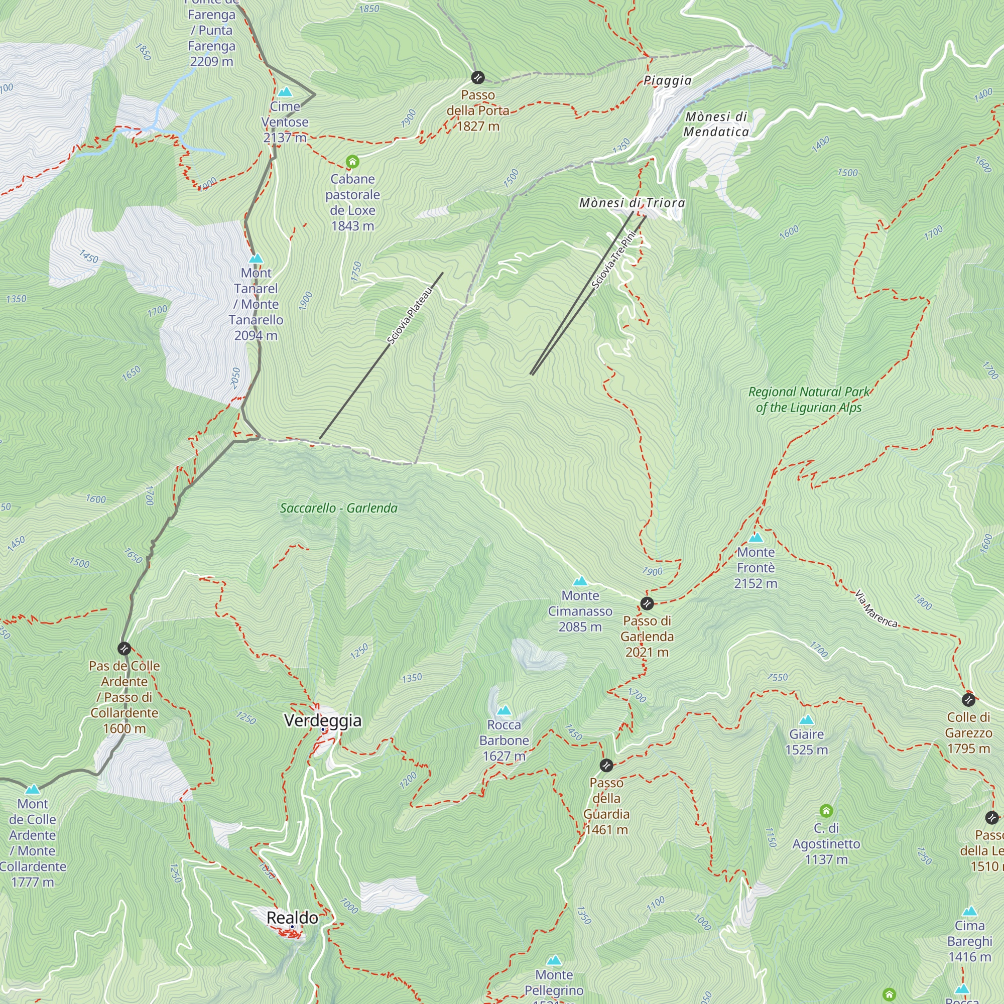 Rifugio Sanremo map