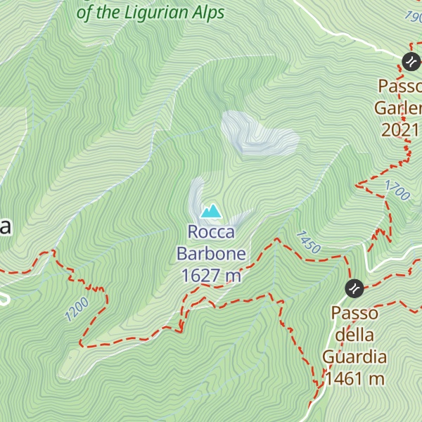 Map of Rocca Barbone