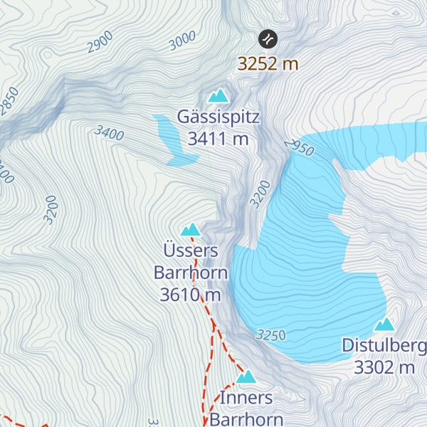 Map of Üssers Barrhorn Nord