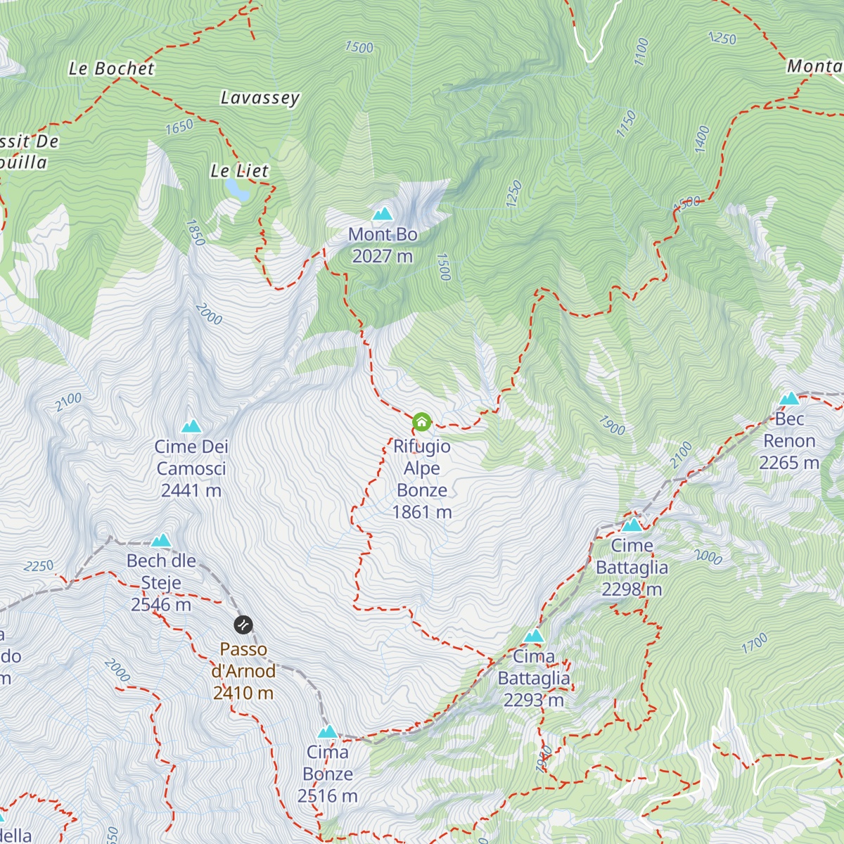 Rifugio Alpe Bonze map