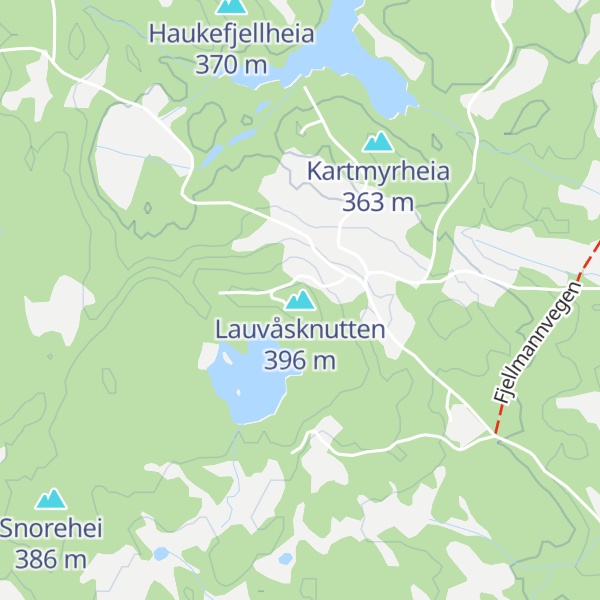 Map of Lauvåsknutten