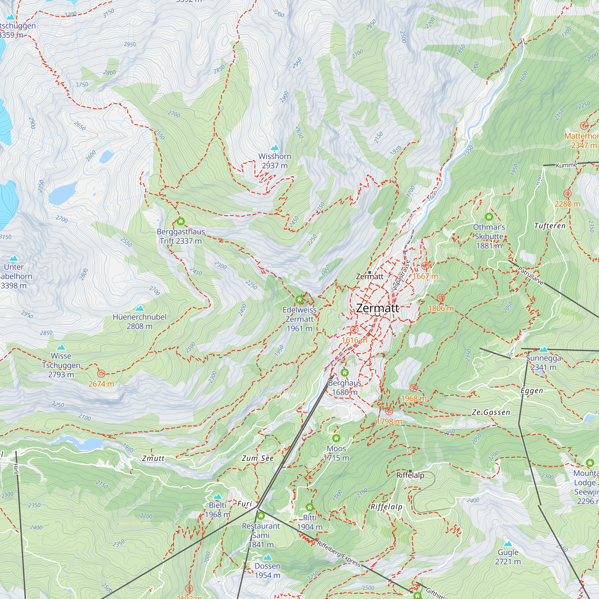 Edelweiss Zermatt map