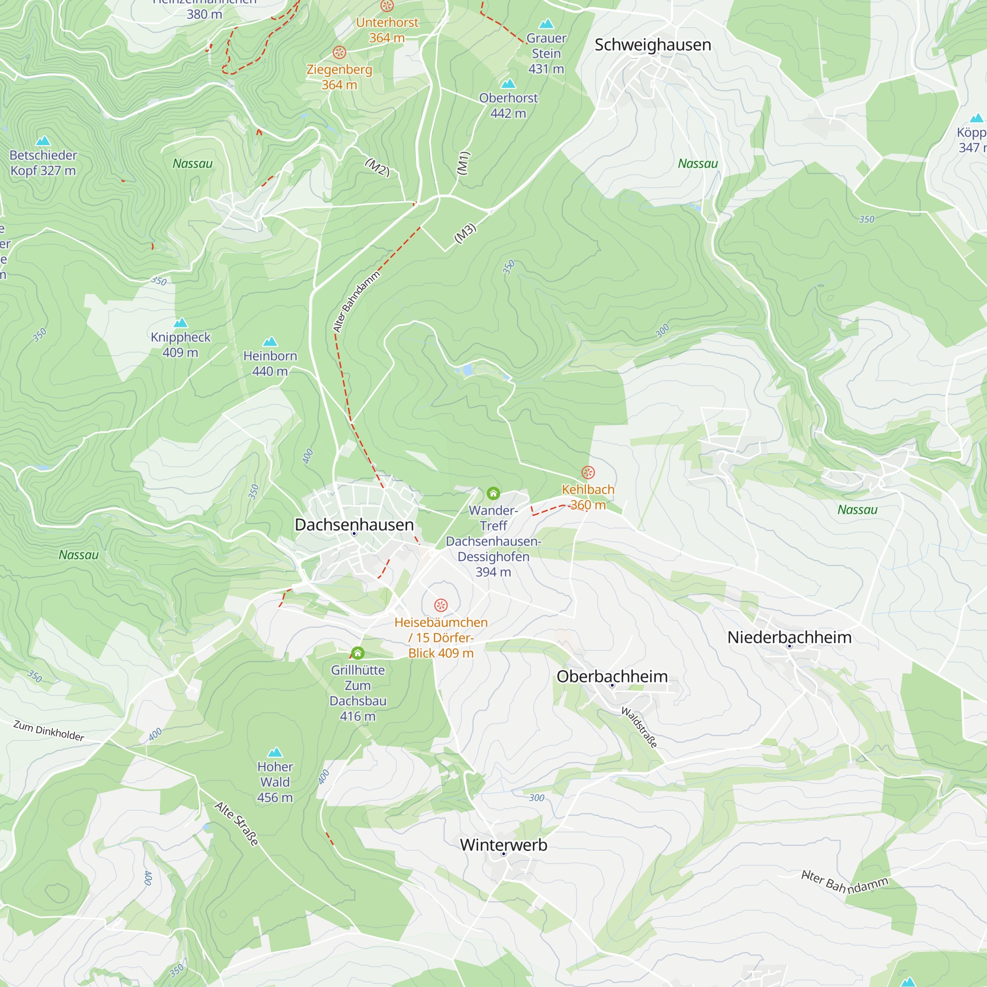 Wander-Treff Dachsenhausen-Dessighofen map