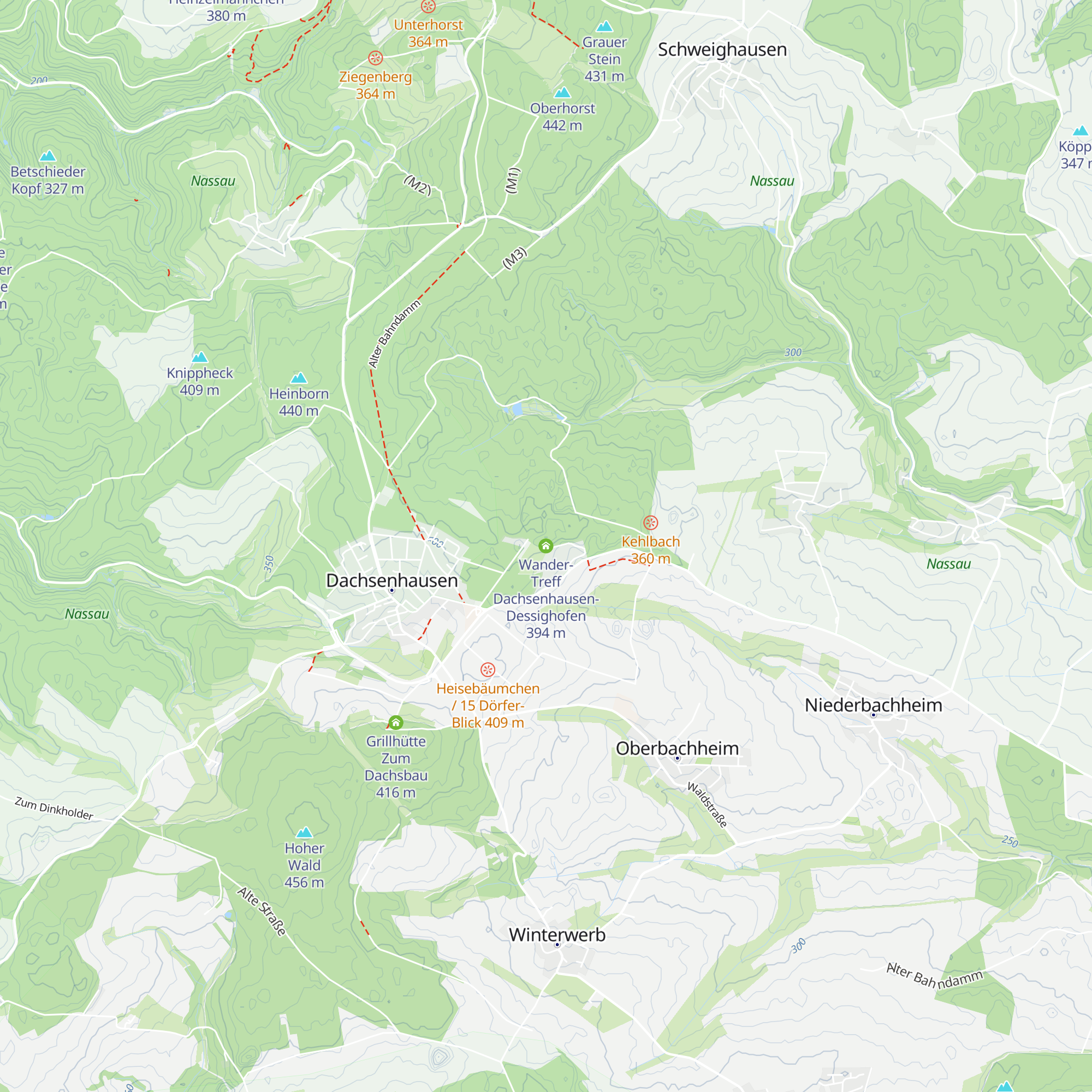 Wander-Treff Dachsenhausen-Dessighofen map