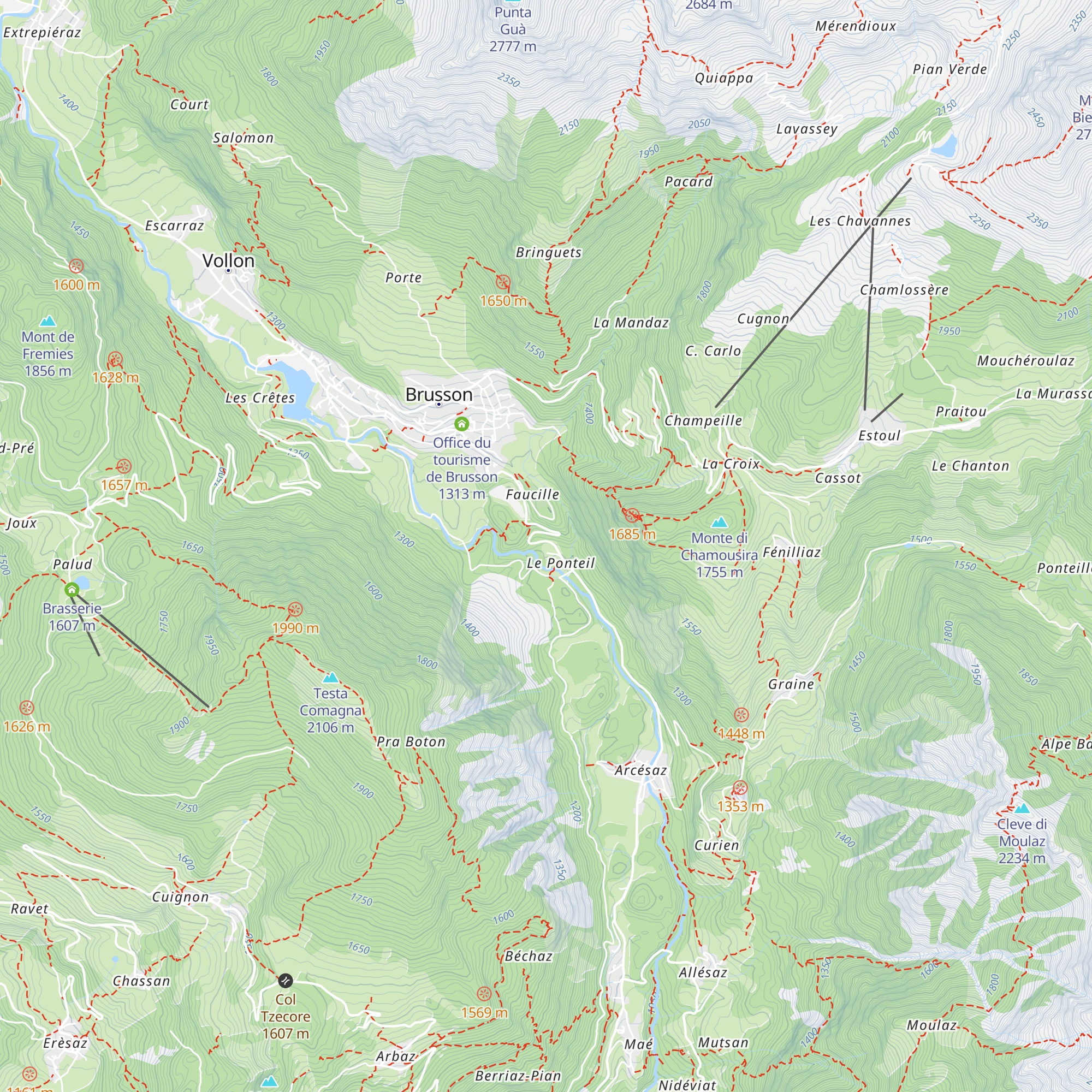 Les Hiboux map