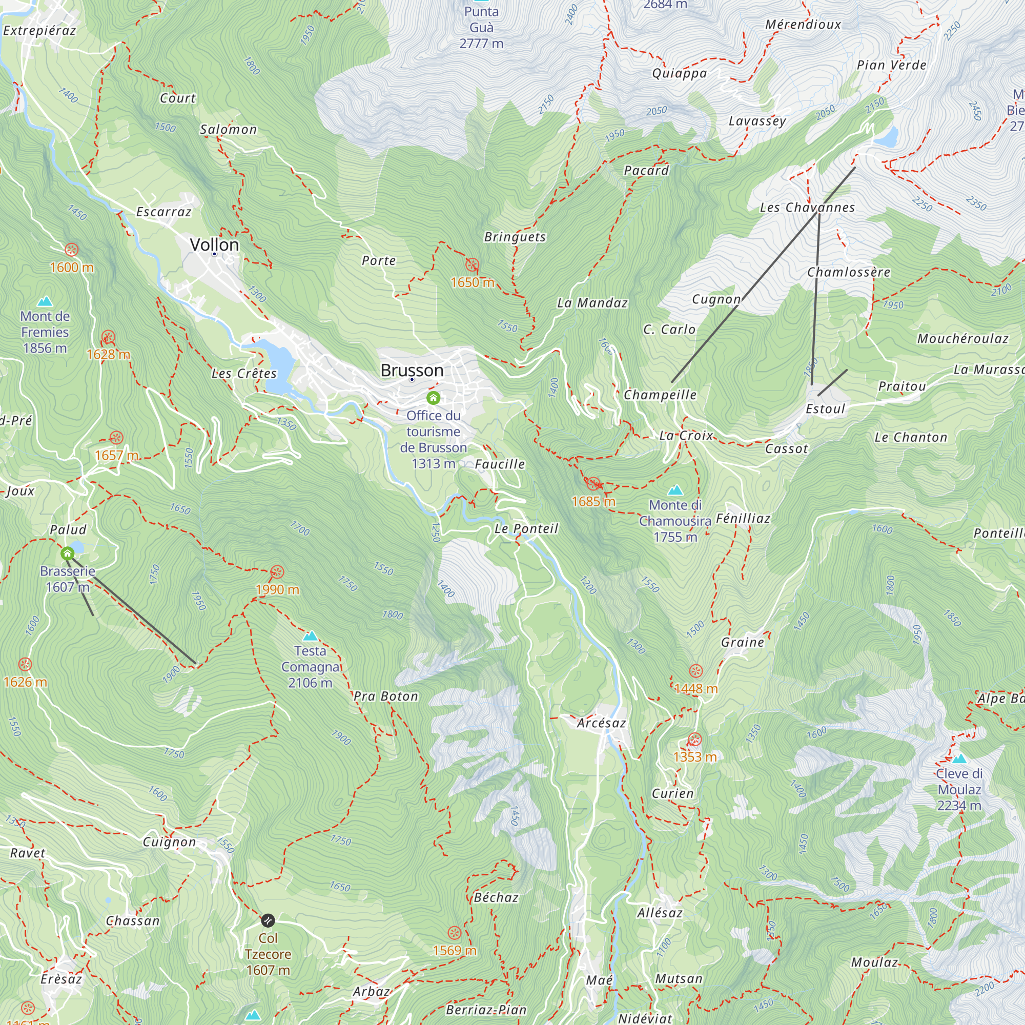 Les Hiboux map