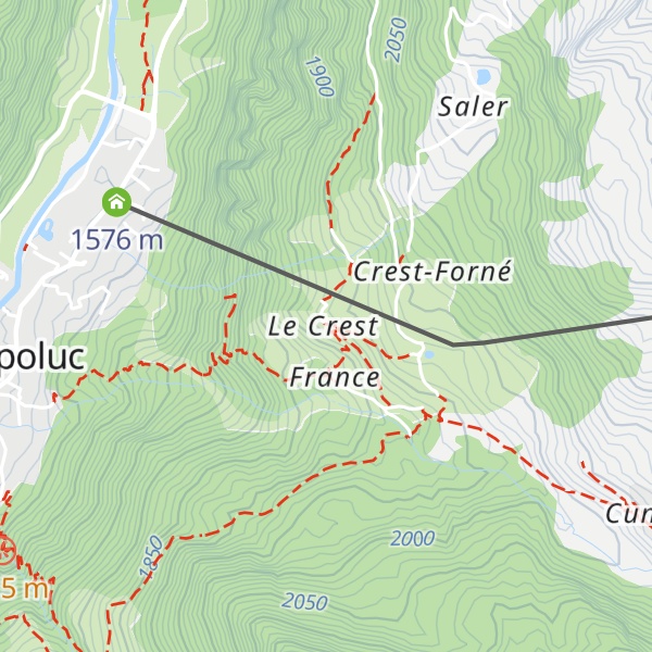 Map of Rifugio Vieux Crest