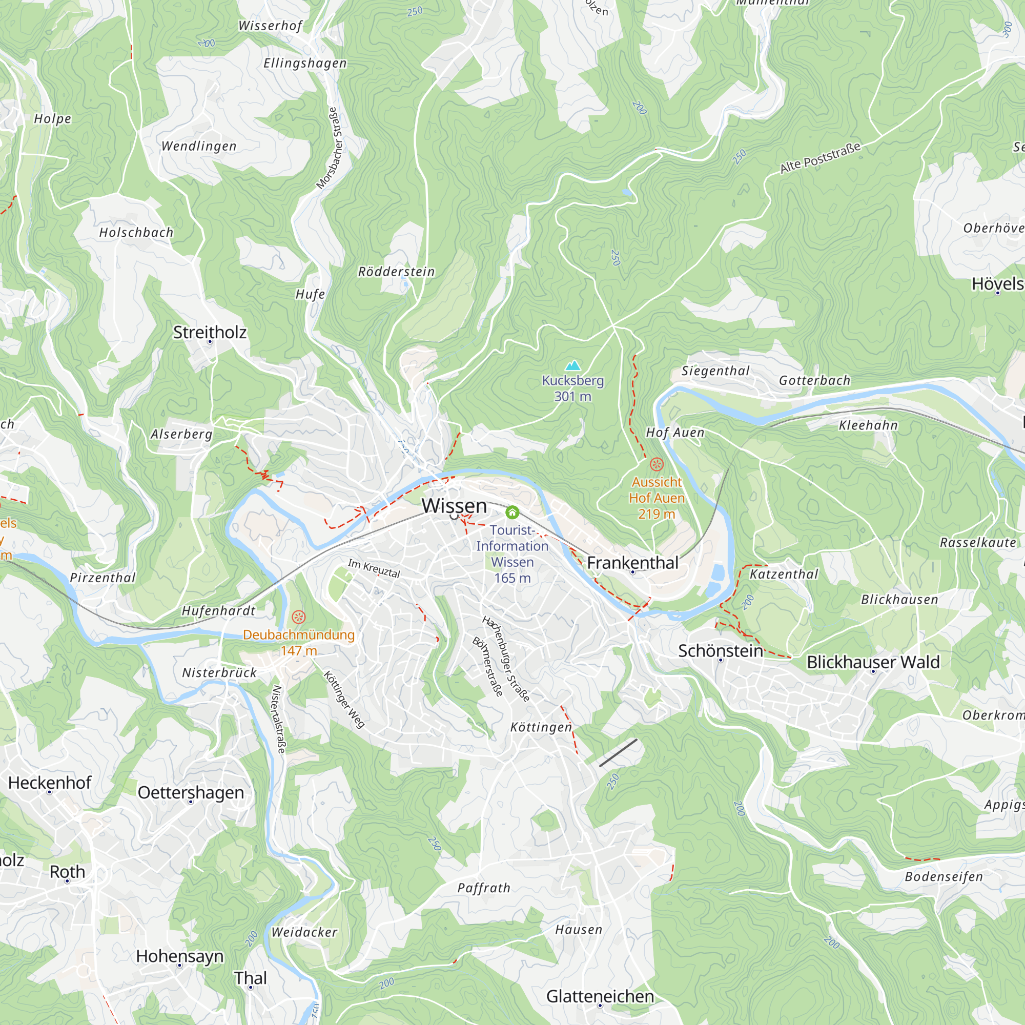Tourist-Information Wissen map