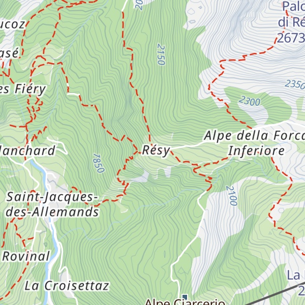 Map of Rifugio Guide di Frachey