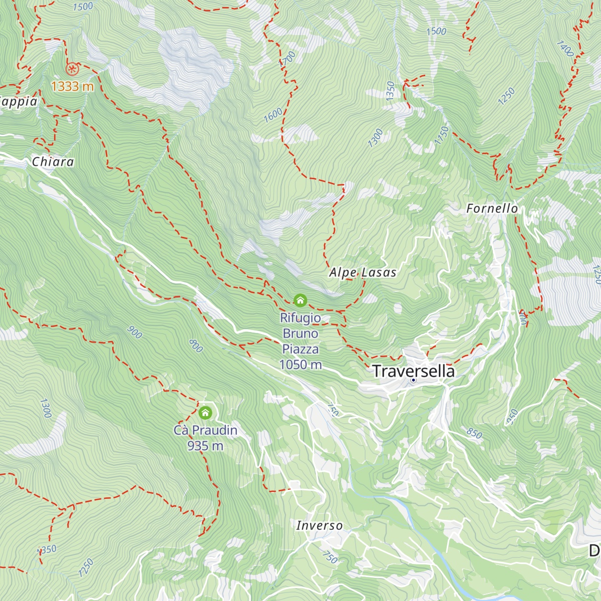 Rifugio Bruno Piazza map