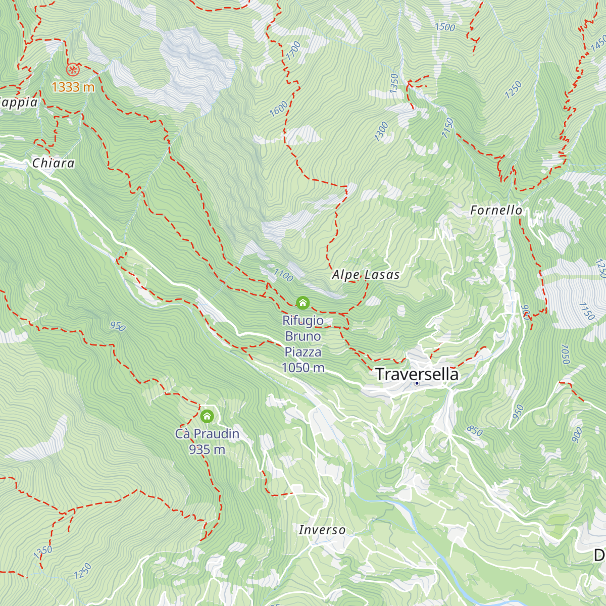 Rifugio Bruno Piazza map