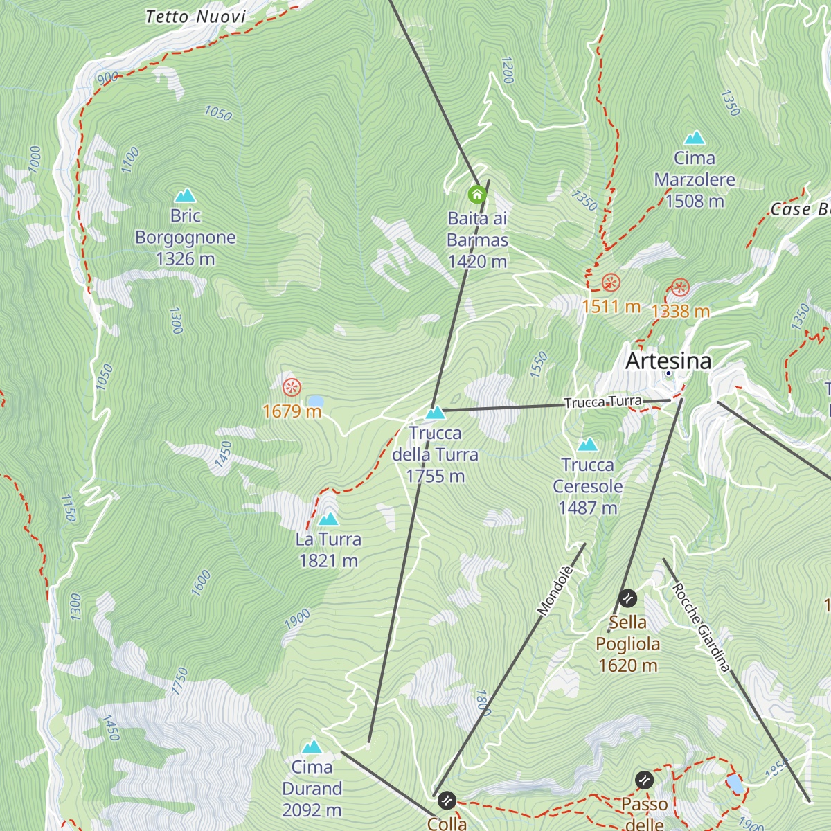Baita della Turra map