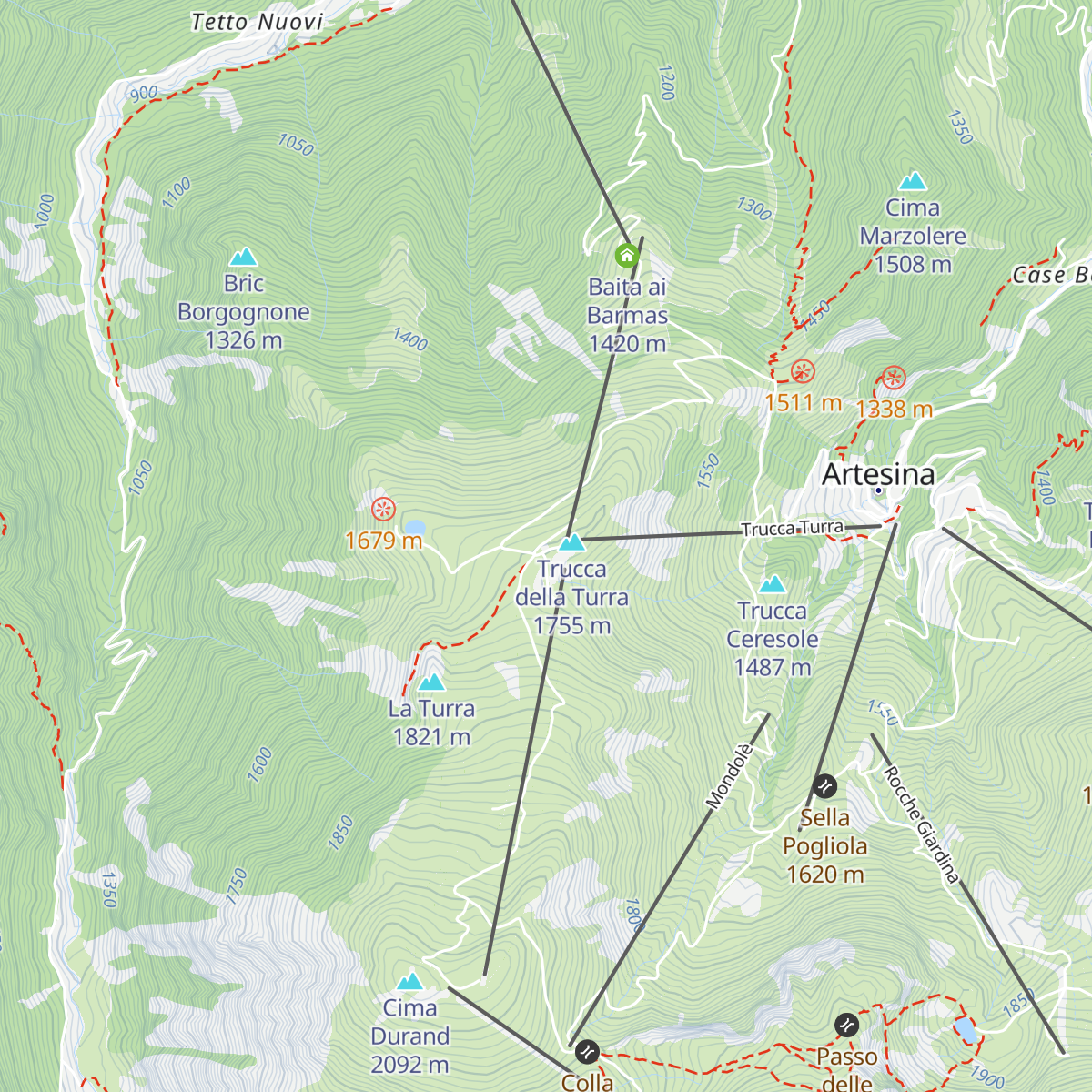 Baita della Turra map