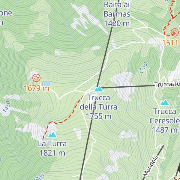 Map of Baita della Turra