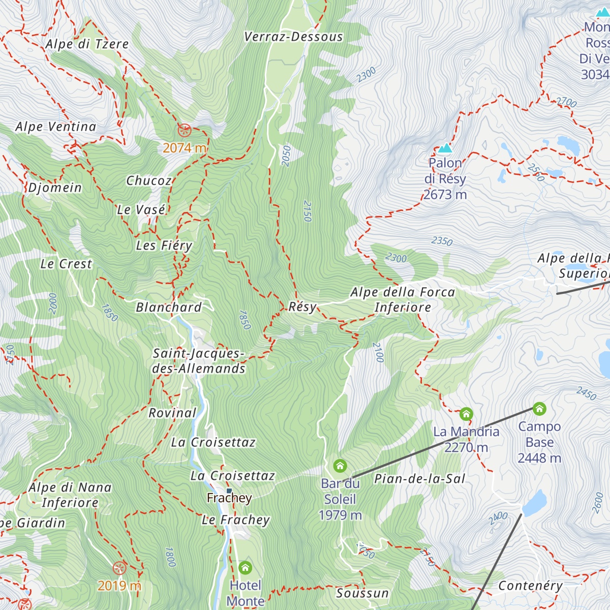 Rifugio G.B. Ferraro map