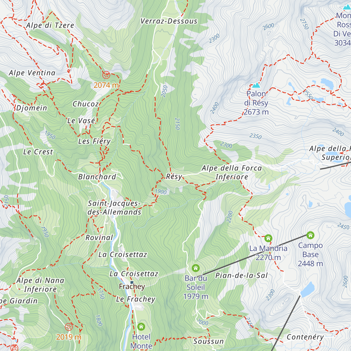 Rifugio G.B. Ferraro map