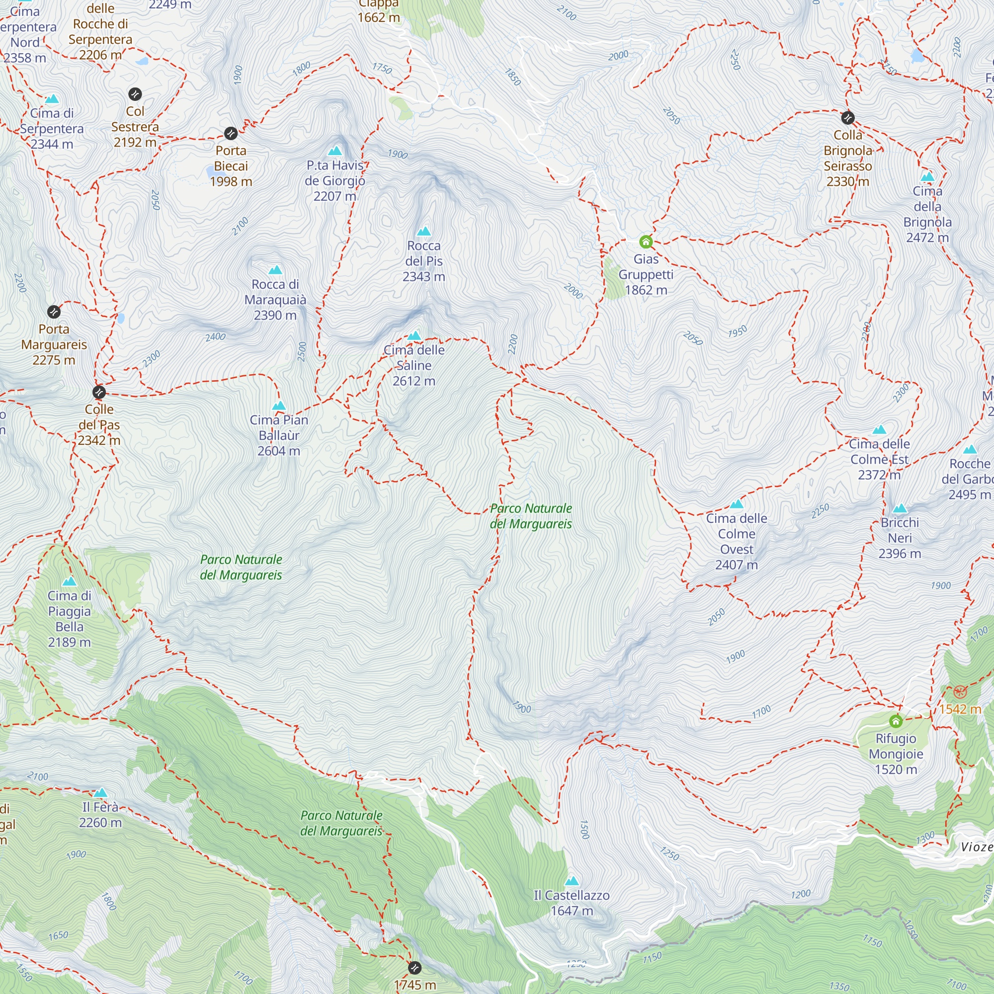 Gias delle saline map