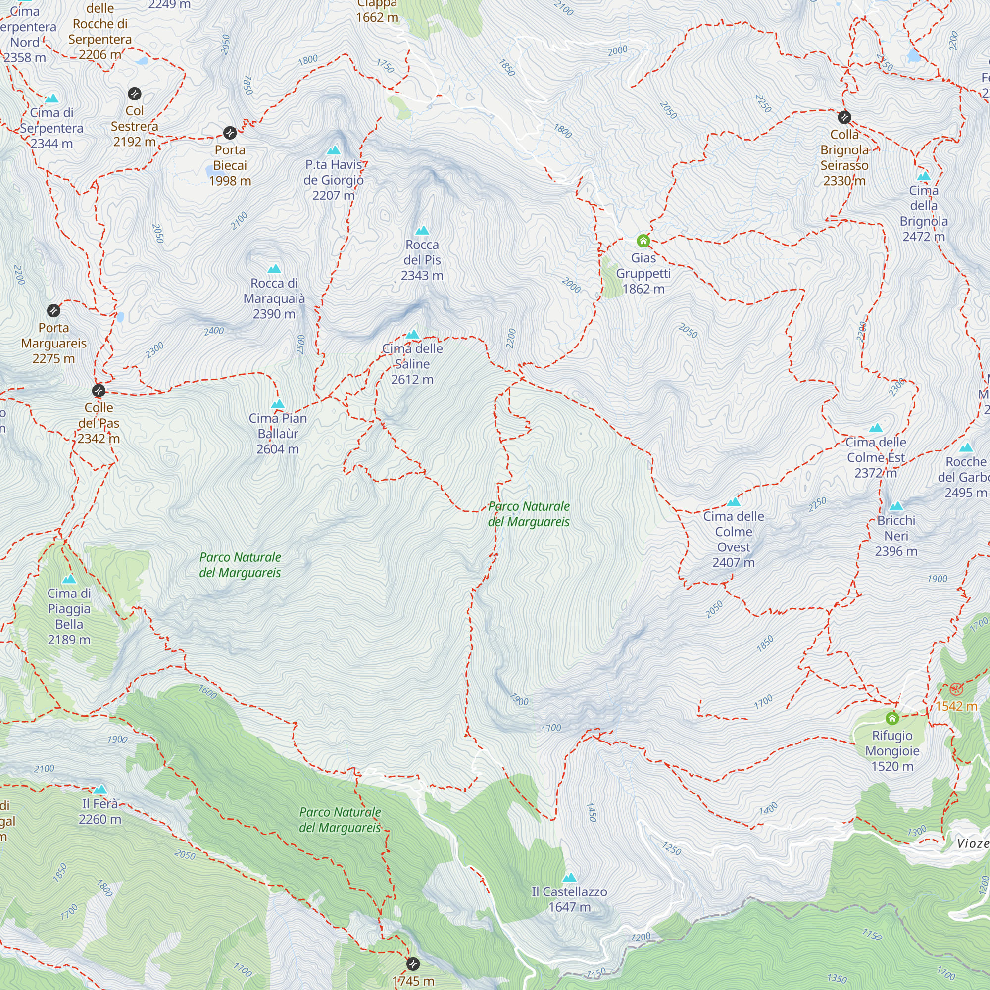 Gias delle saline map
