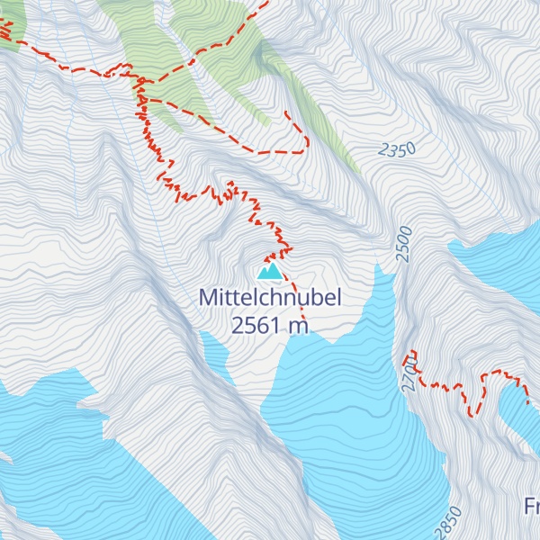 Map of Fründenhütte SAC