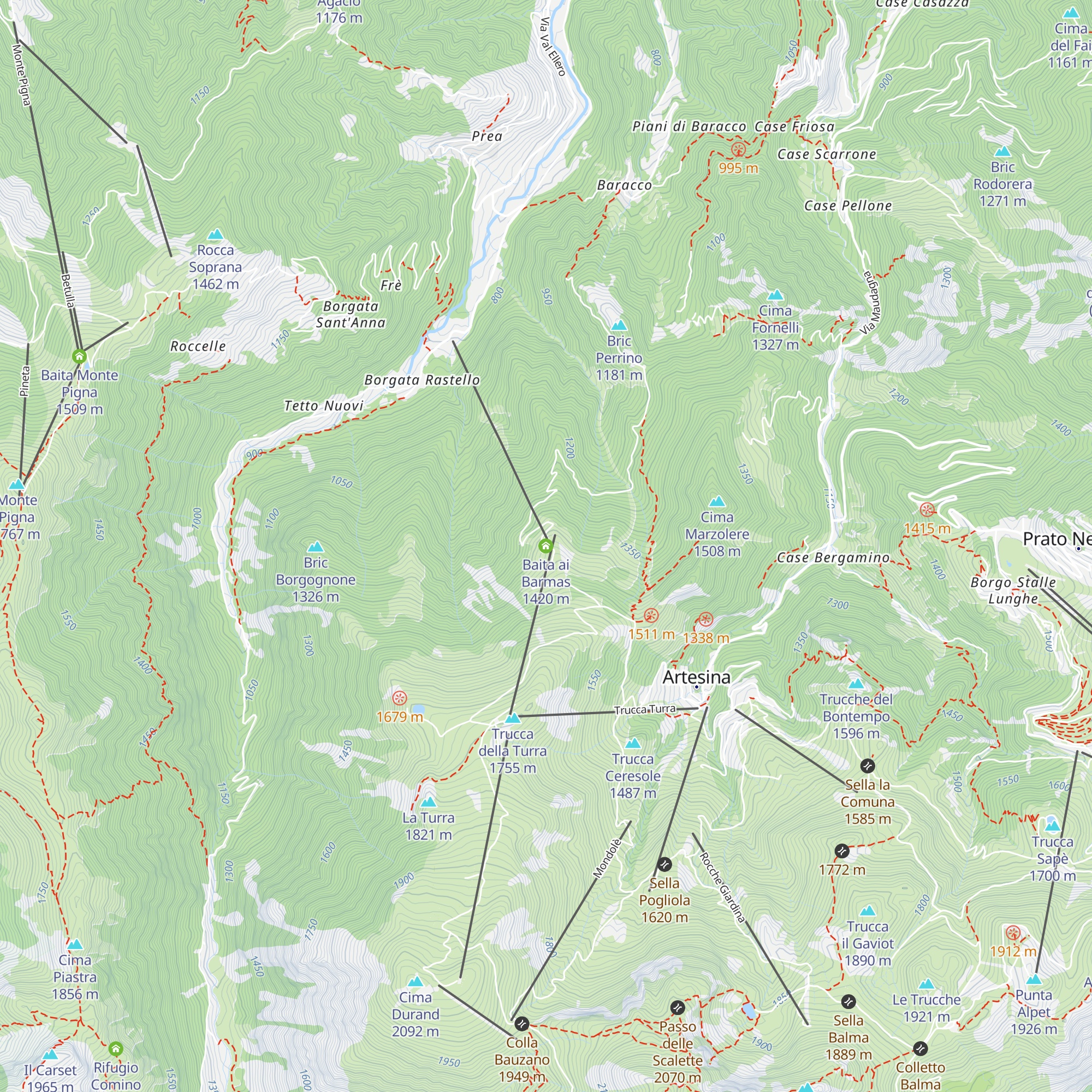 Baita ai Barmas map