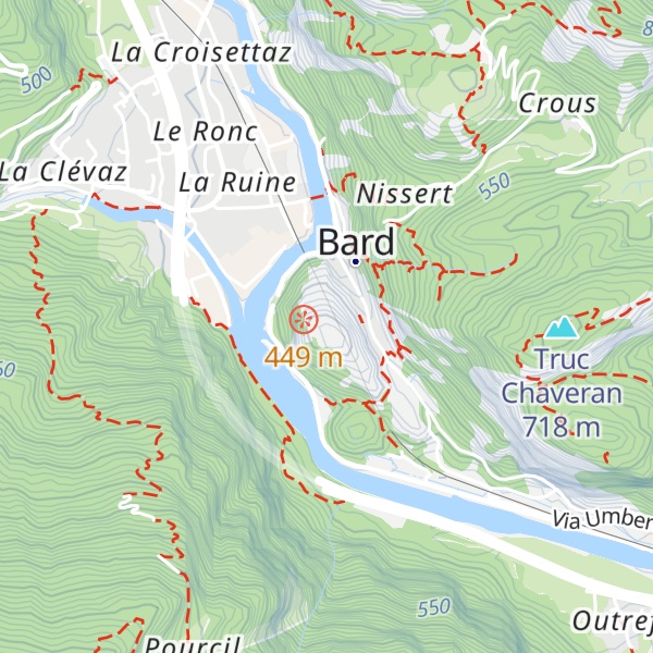 Map of Forte di Bard