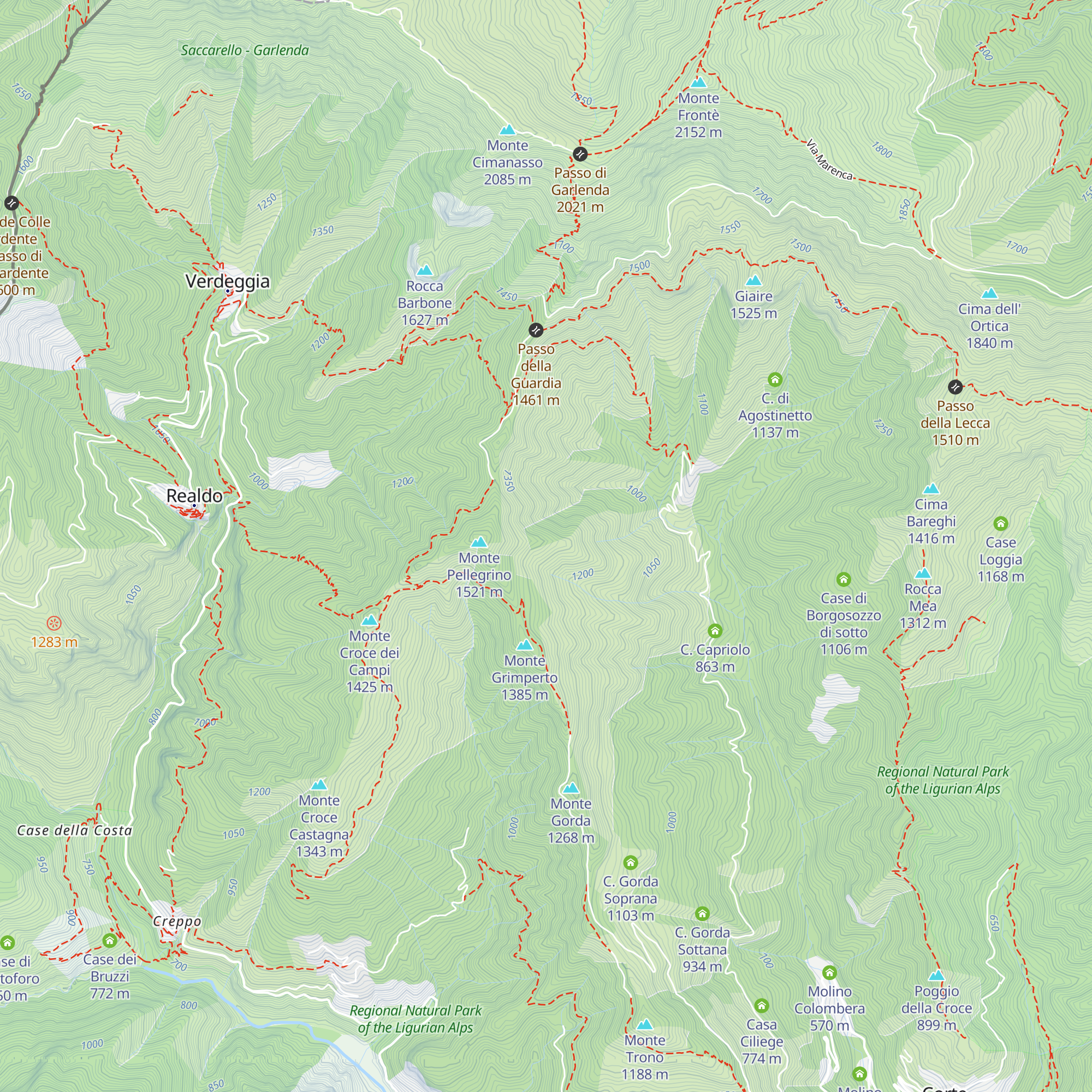 C. del Pellegrino map