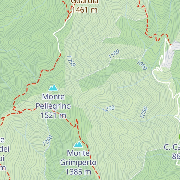 Map of C. del Pellegrino