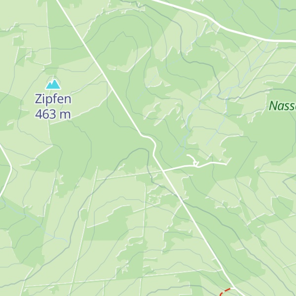 Map of Kyrill / Markwald Heiligenroth - Hütte