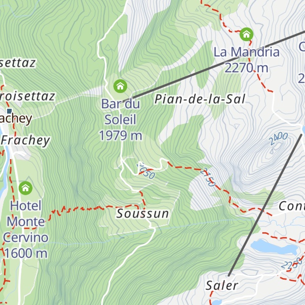 Map of Ristoro Alpe Taconet - Rifugio Paradisia