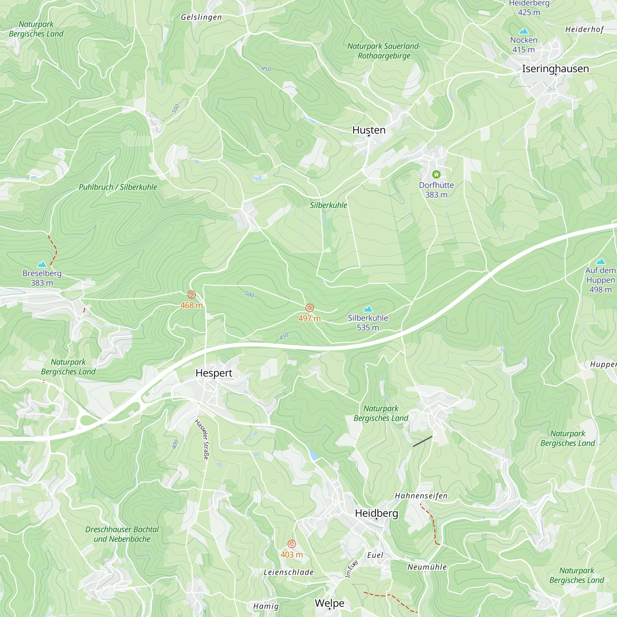 Schutzhütte Silberkuhle map
