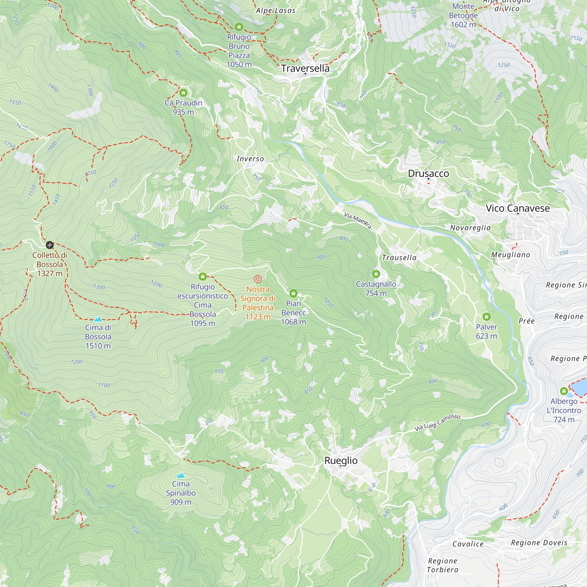 Pian Benecc map