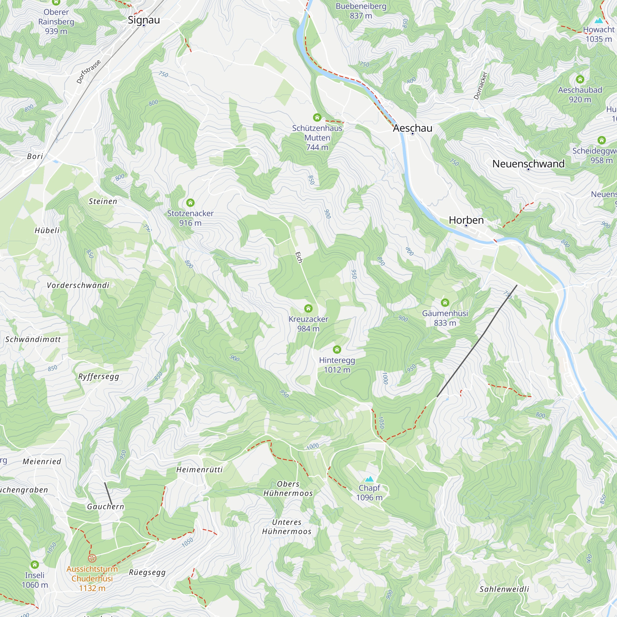 Kreuzacker map