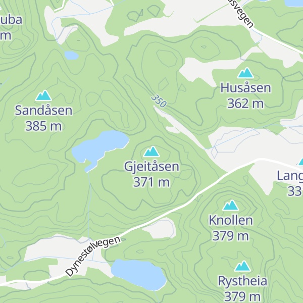 Map of Gjeitåsen