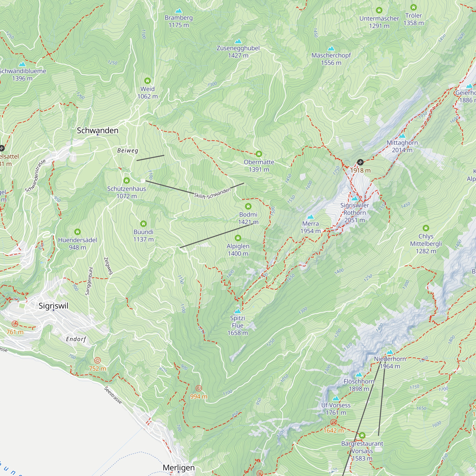 Alpiglen map
