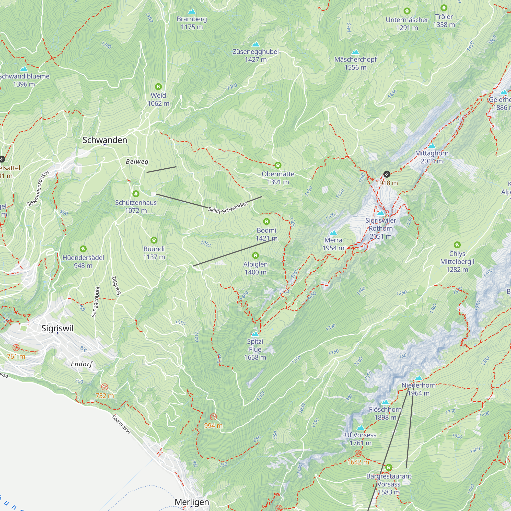 Alpiglen map