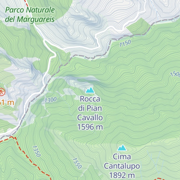 Map of Rocca di Pian Cavallo