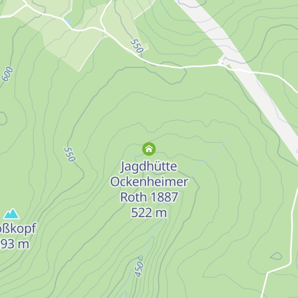 Map of Jagdhütte Ockenheimer Roth 1887