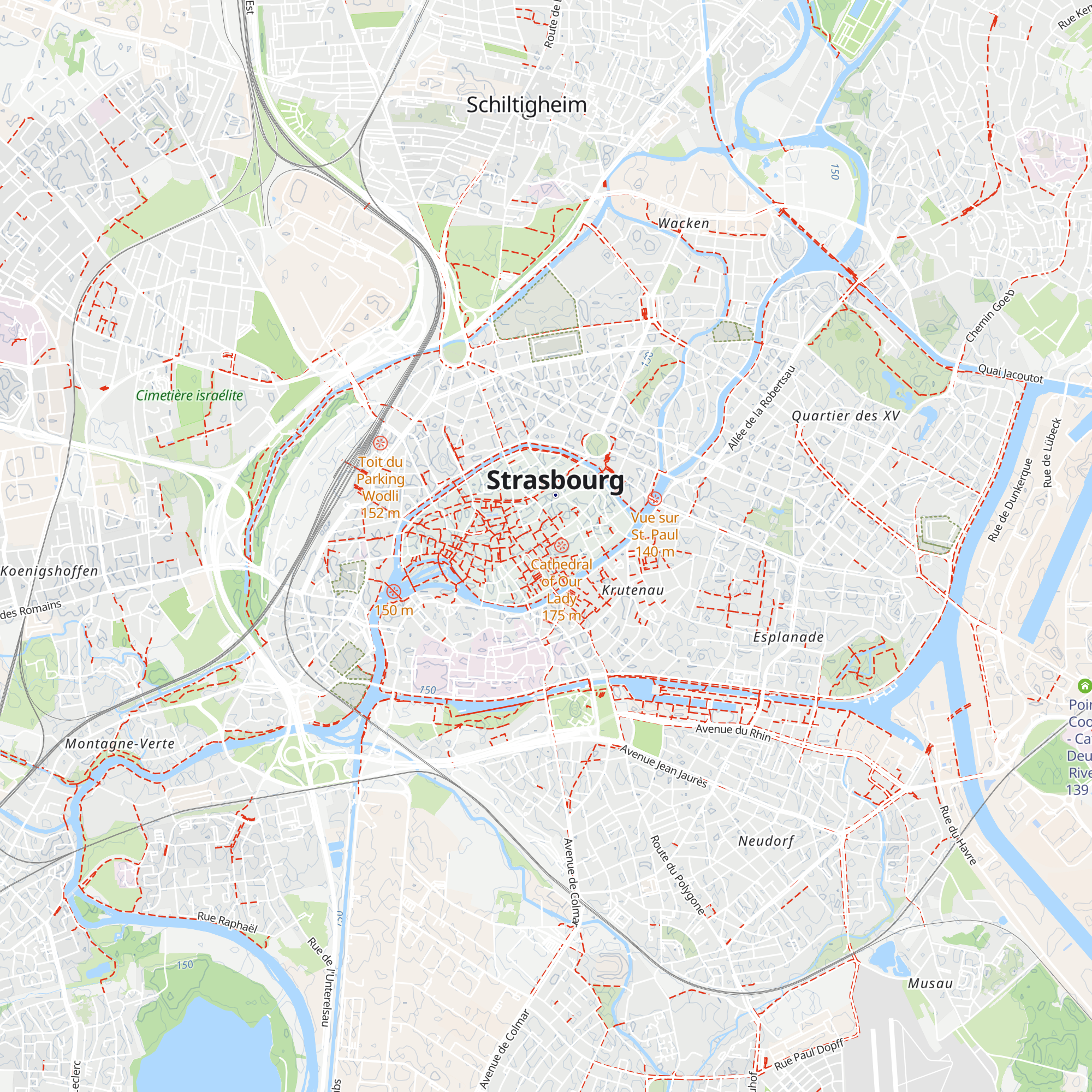 Strasbourg visitor center map