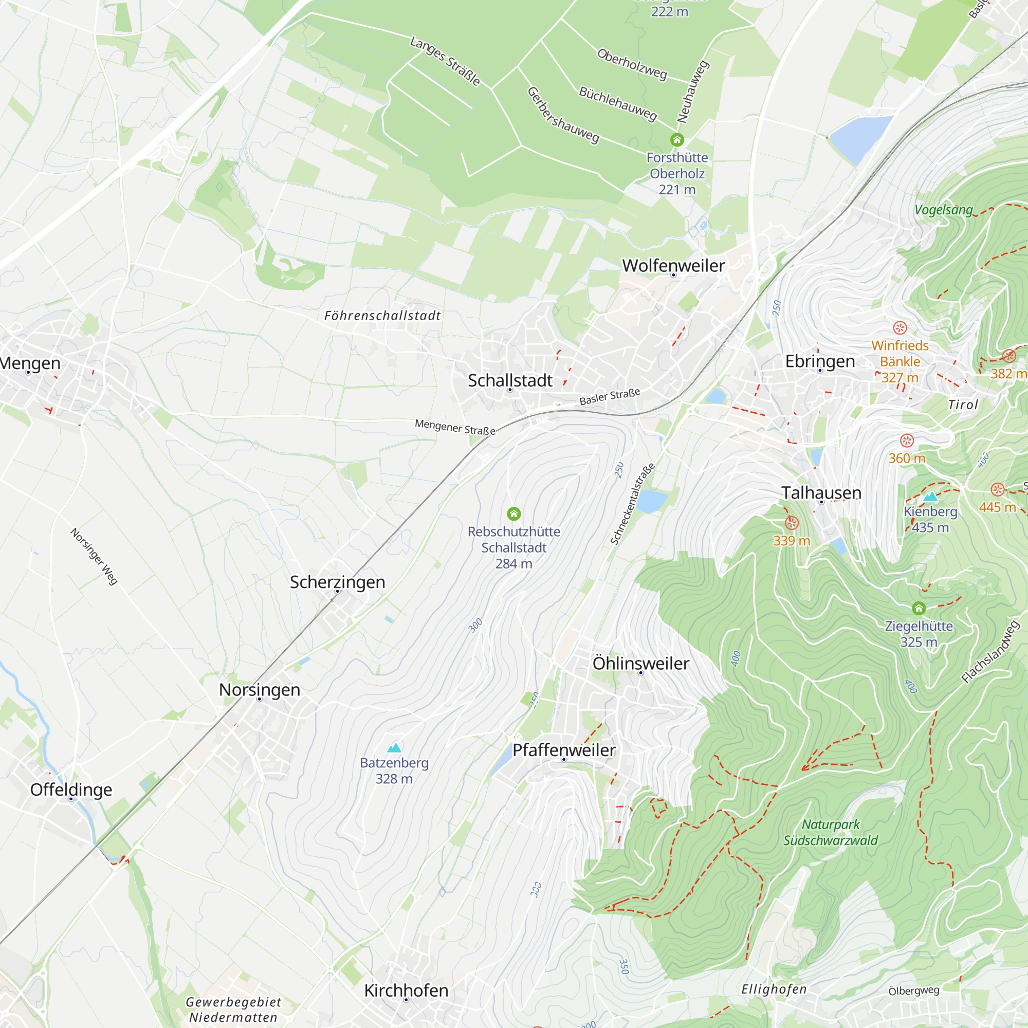 Rebschutzhütte Schallstadt map