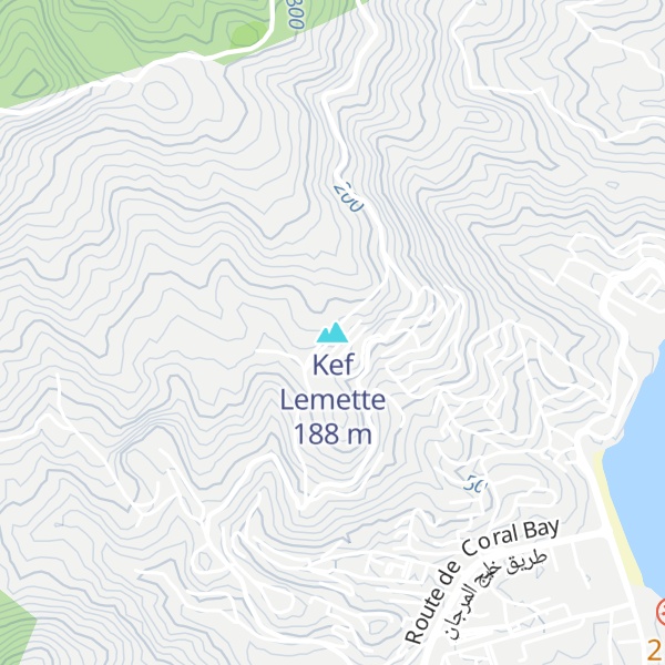 Map of Kef Lemette